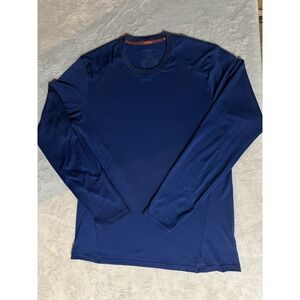 Patagonia Shirt Mens Large Blue CAPILENE COOL TRAIL Base Layer Long Sleeve Tee